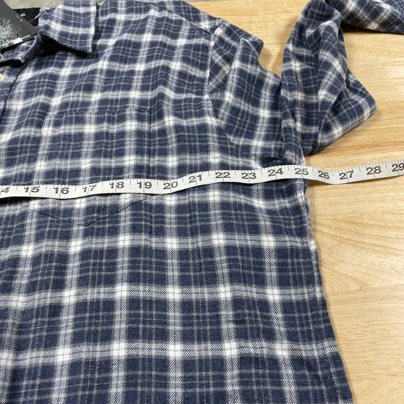 Rails NWT Brushed Lennox Long Sleeve Denim Shirt White Grey Button Up Men's XXL - Picture 6 of 10